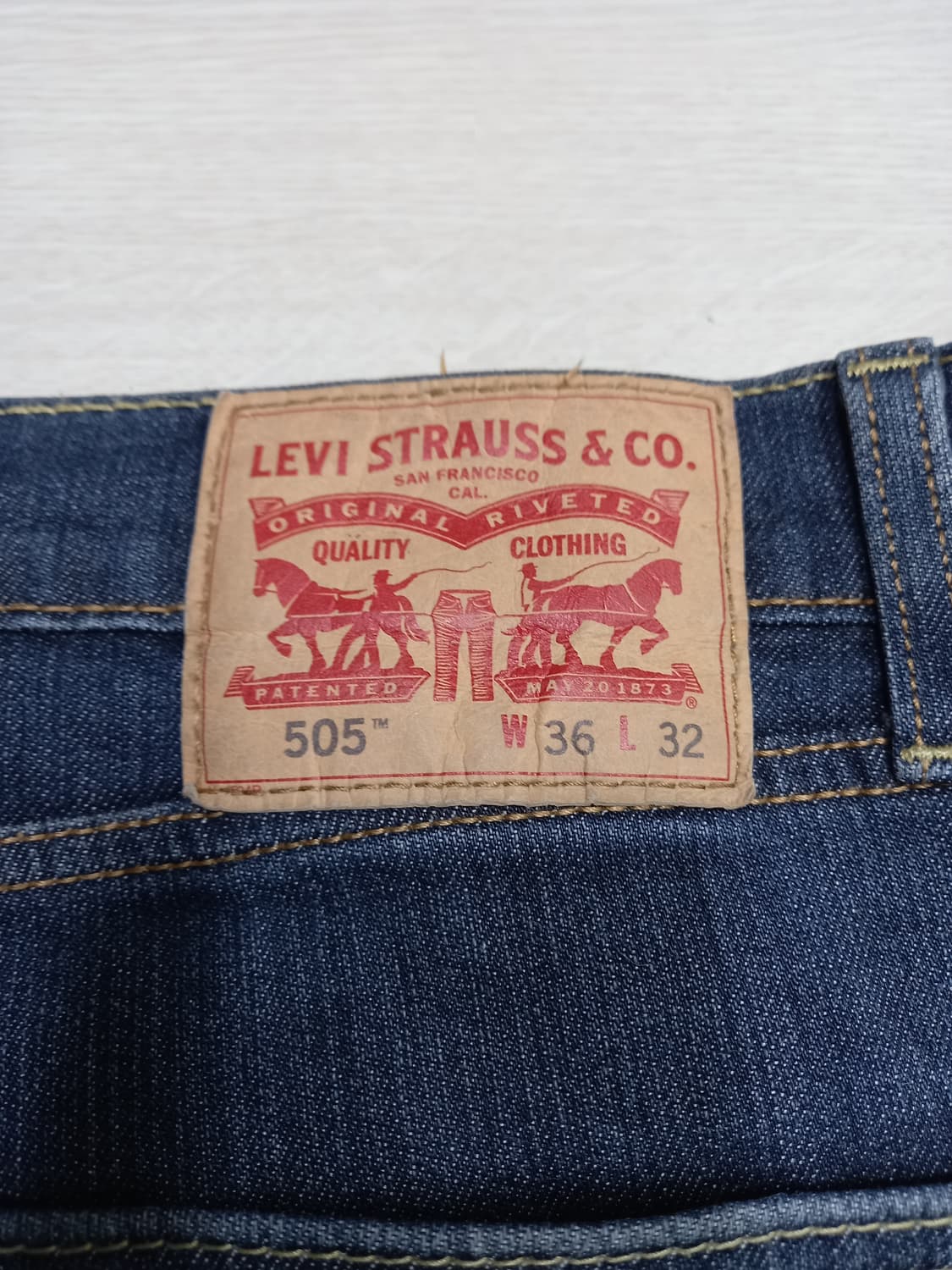 37 리바이스505 스판 일자진 진청 37-139 상품이미지5