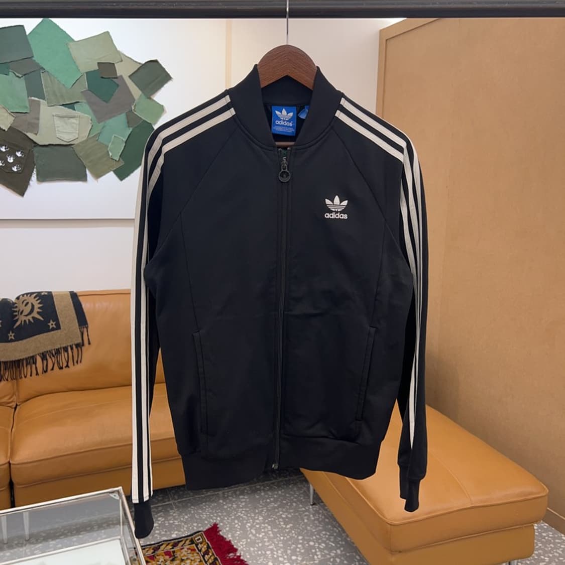 아디다스 슈퍼스타 유로파 검흰 트랙탑 집업 져지 90 C04798  상품이미지1