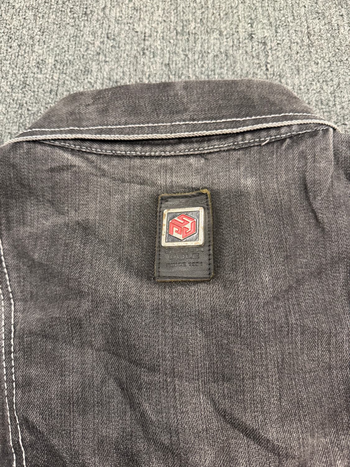 XL) 사우스폴 빈티지 흑청 데님 자켓 상품이미지4