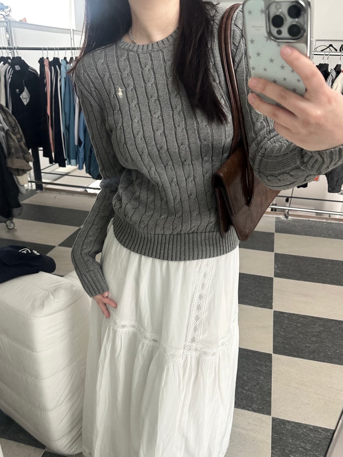 폴로 랄프로렌 그레이 케이블 니트  상품이미지1