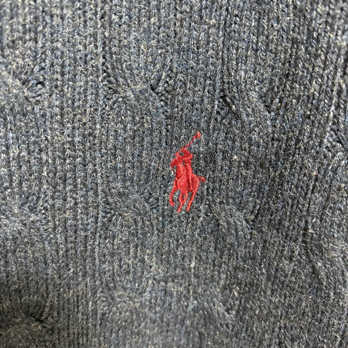 폴로 랄프로렌 실크 케이블 니트 / 네이비, M 상품이미지5