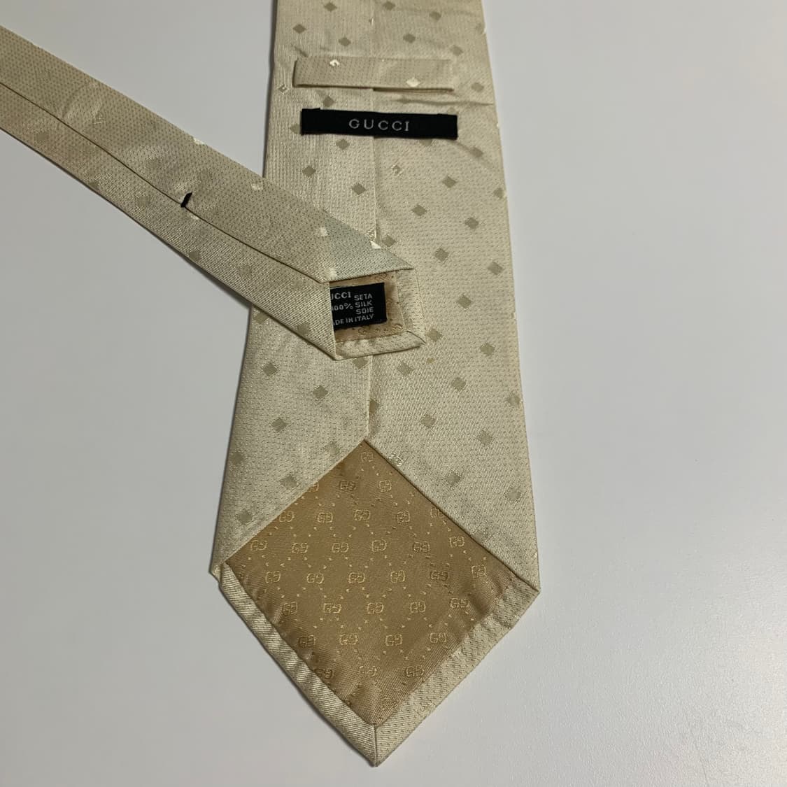 구찌(GUCCI) 명품 결혼식넥타이 이태리 100실크 클래식룩 9.5cm 상품이미지5