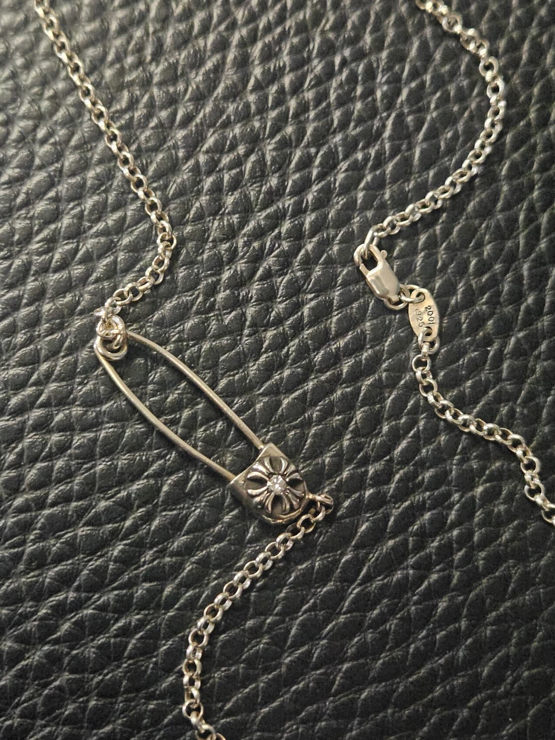 크롬하츠 20인치 세이프티핀 원포인트다이아 목걸이 상품이미지1