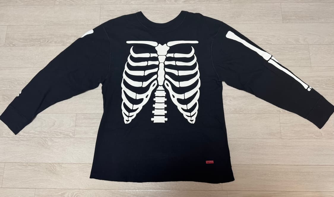 슈프림 헤인즈 본즈 써멀 크루 블랙 (XL) 상품이미지2