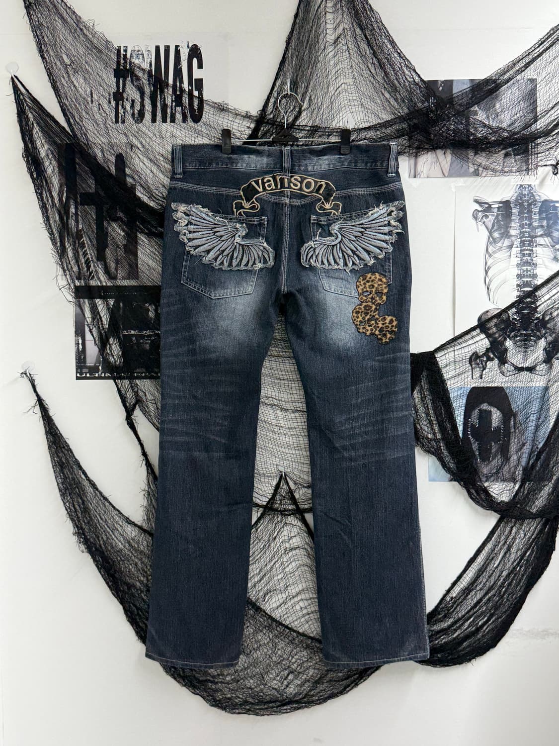 Vanson punk mood patch jeans 상품이미지1
