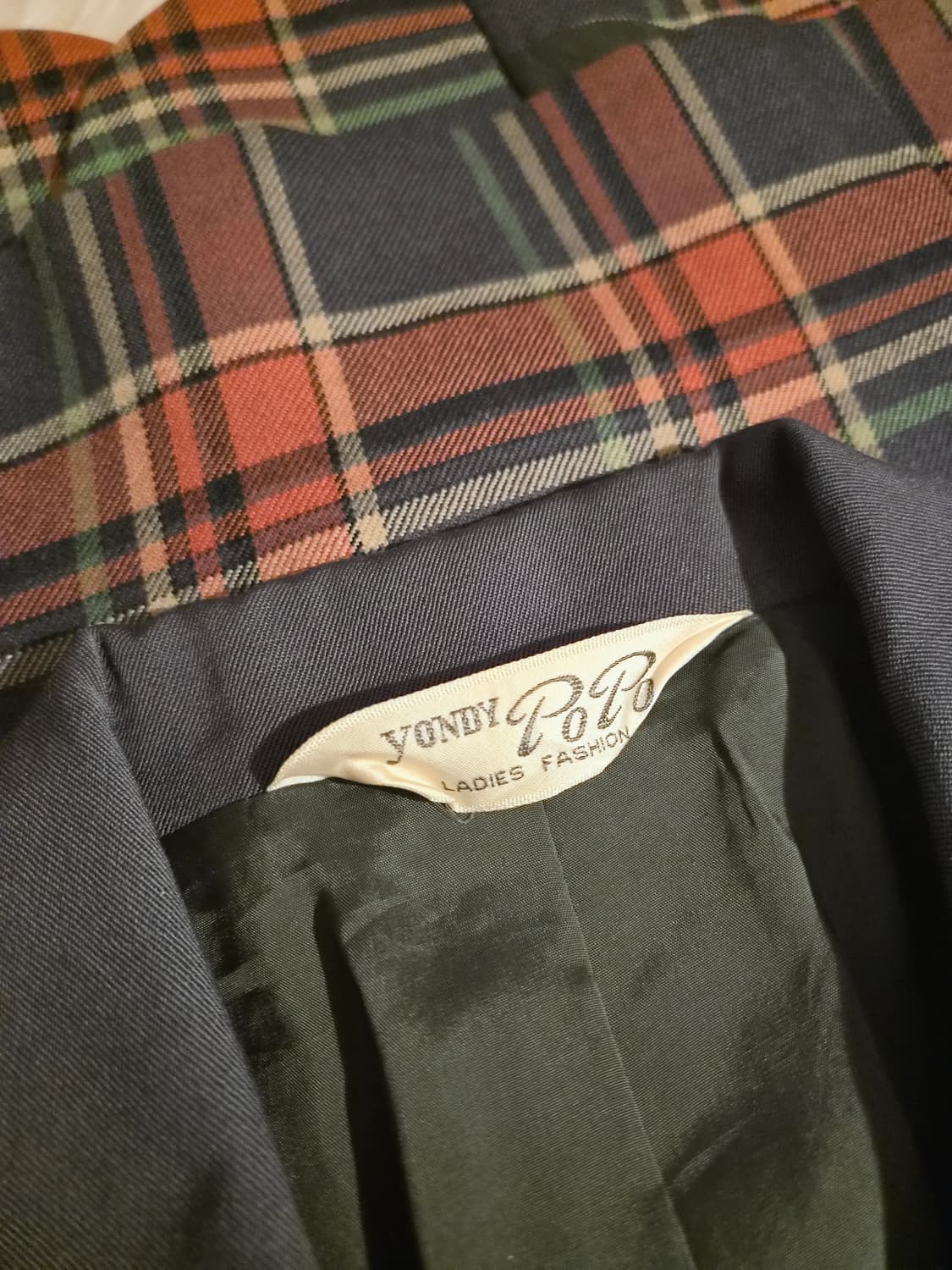 Vintage Khaki Orange Plaid Jacket 상품이미지5