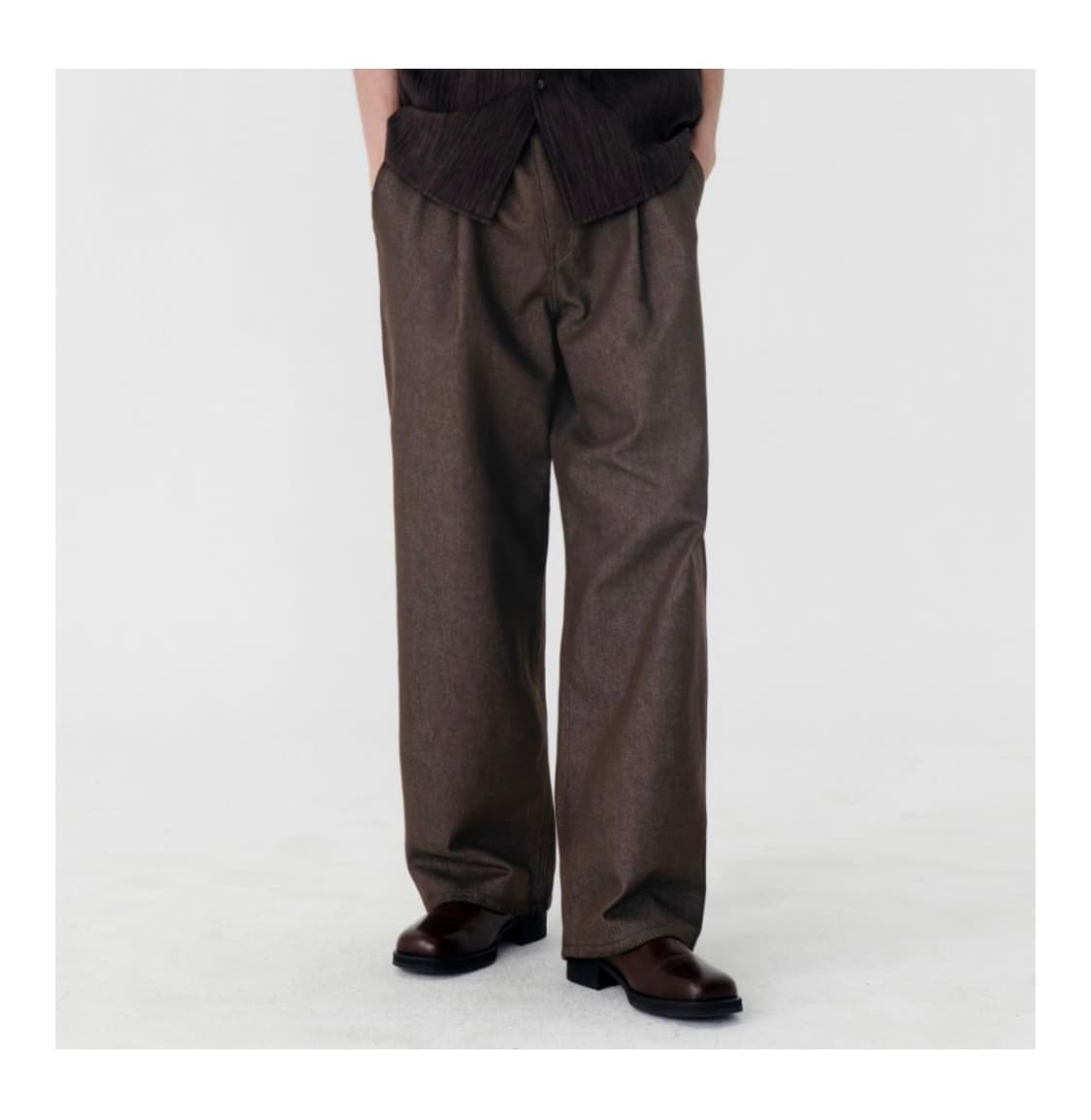 86ROAD / WIDE ONE TUCK DENIM BROWN / WID 상품이미지1