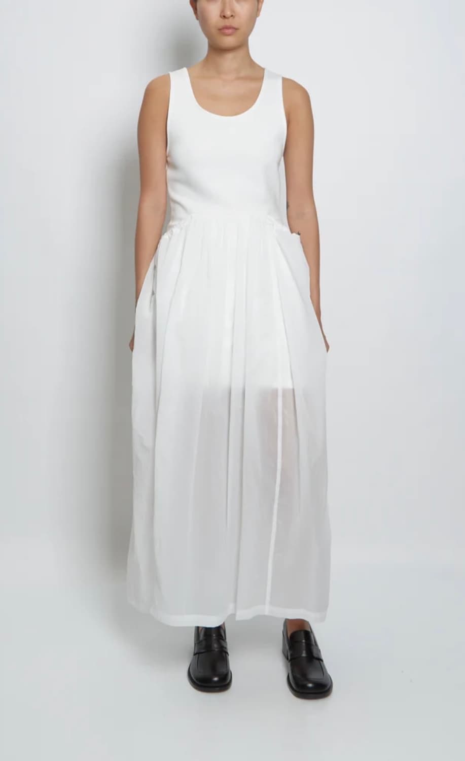 아모멘토 SHEER JERSEY DRESS 상품이미지4