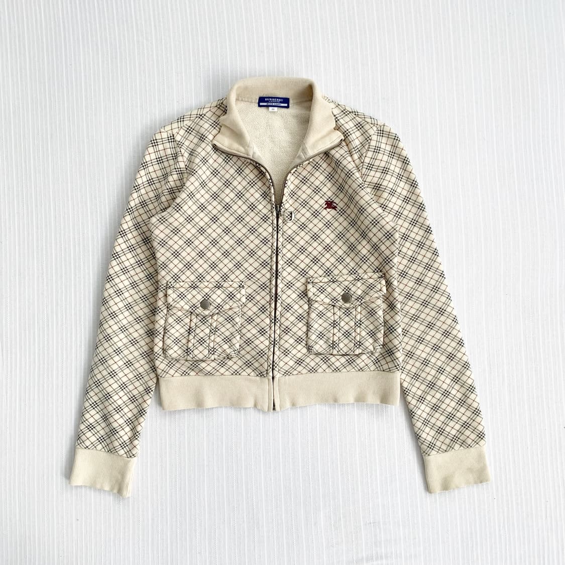 Burberry ♥ 버버리 베이지 노바체크 y2k 집업 상품이미지1