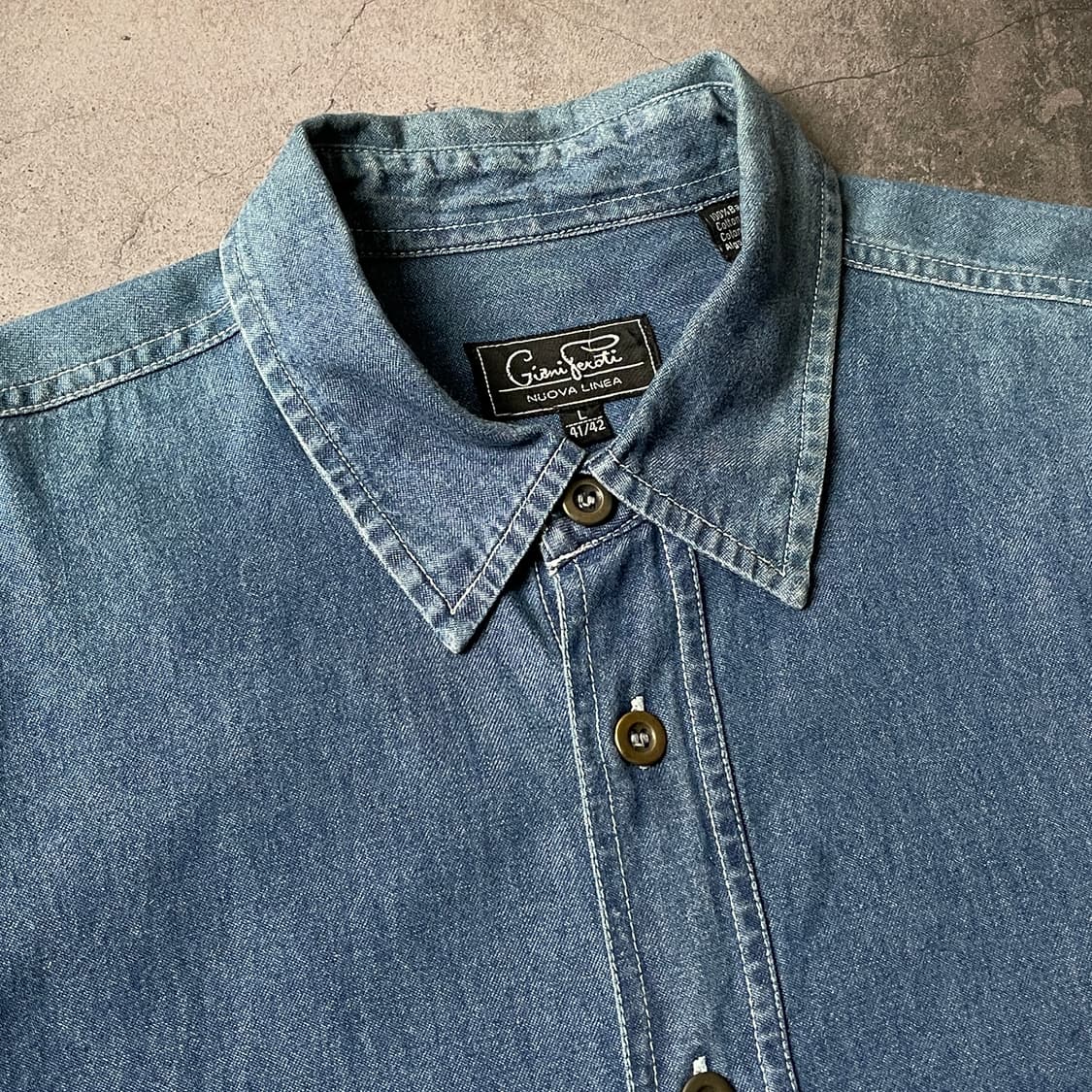 LINEA 빈티지 데님 코튼 셔츠 A00532 상품이미지2