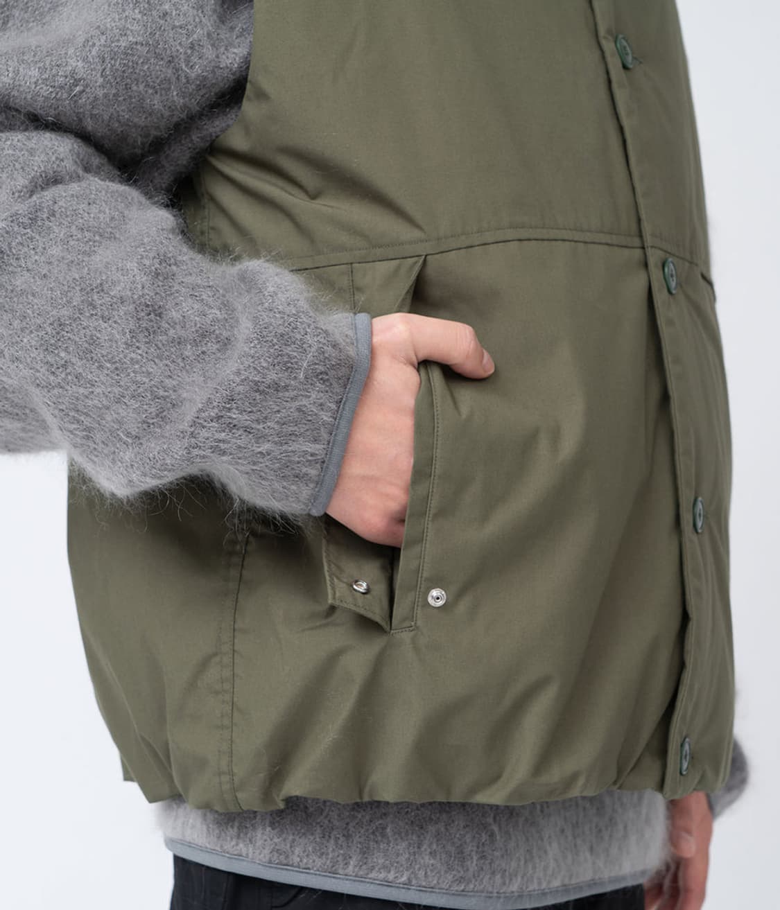 나나미카 Nanamica 인슐레이션 패딩 베스트 자켓 조끼 카키 그린 L 상품이미지6