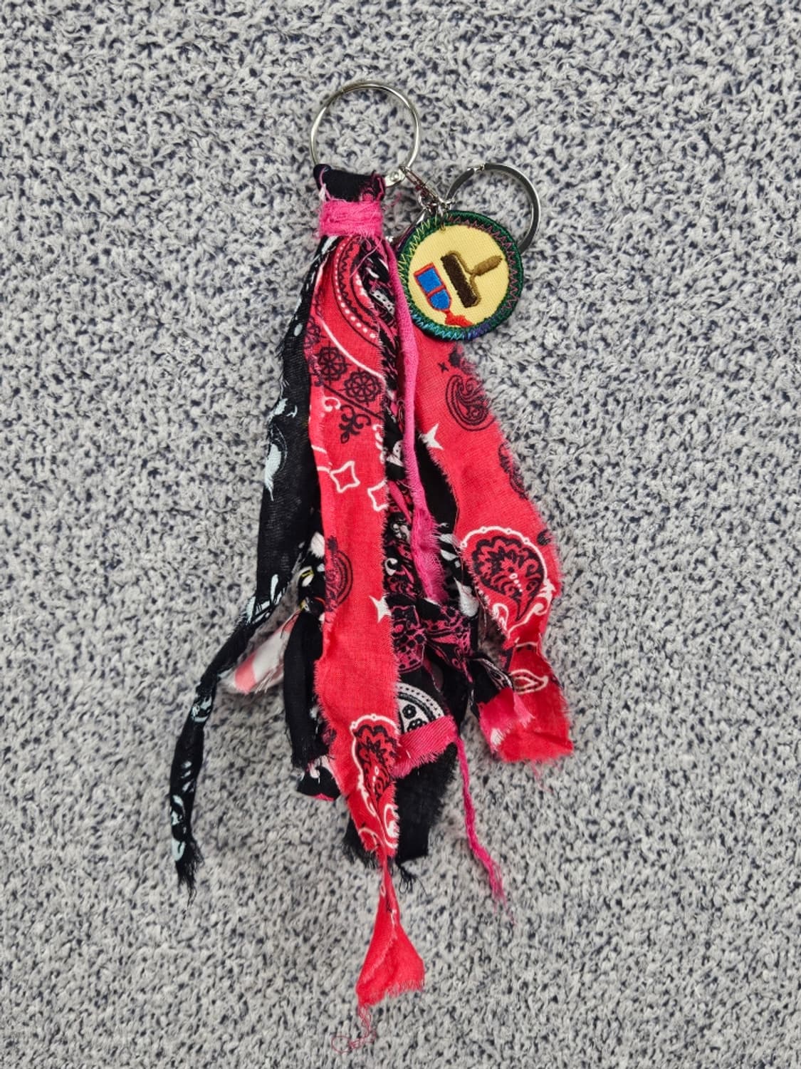 핸드메이드 커스텀 패치 반다나 카라비너 키링 / 11683 상품이미지5