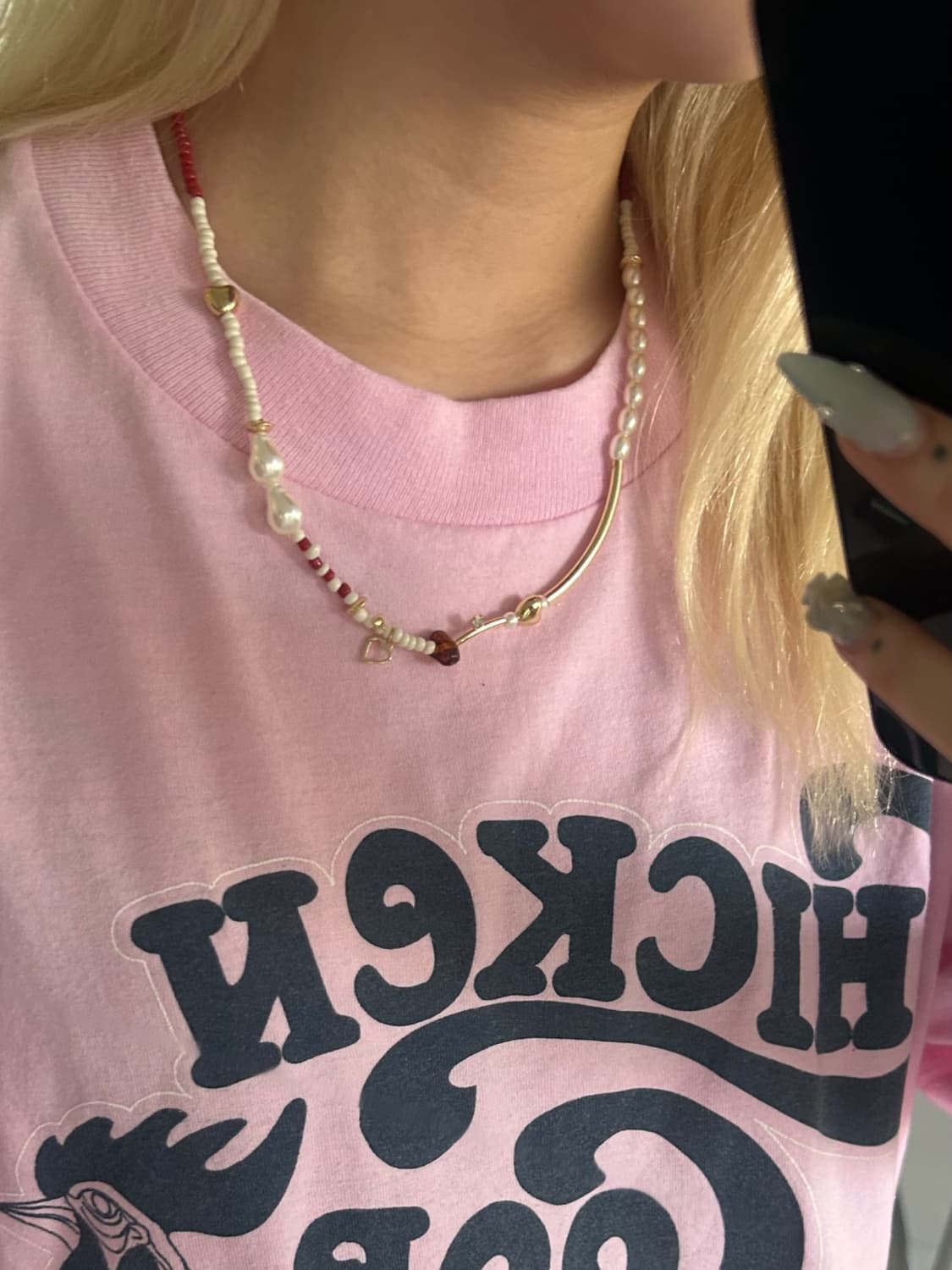 Mixed beads necklace 혼합 구슬 목걸이 상품이미지1