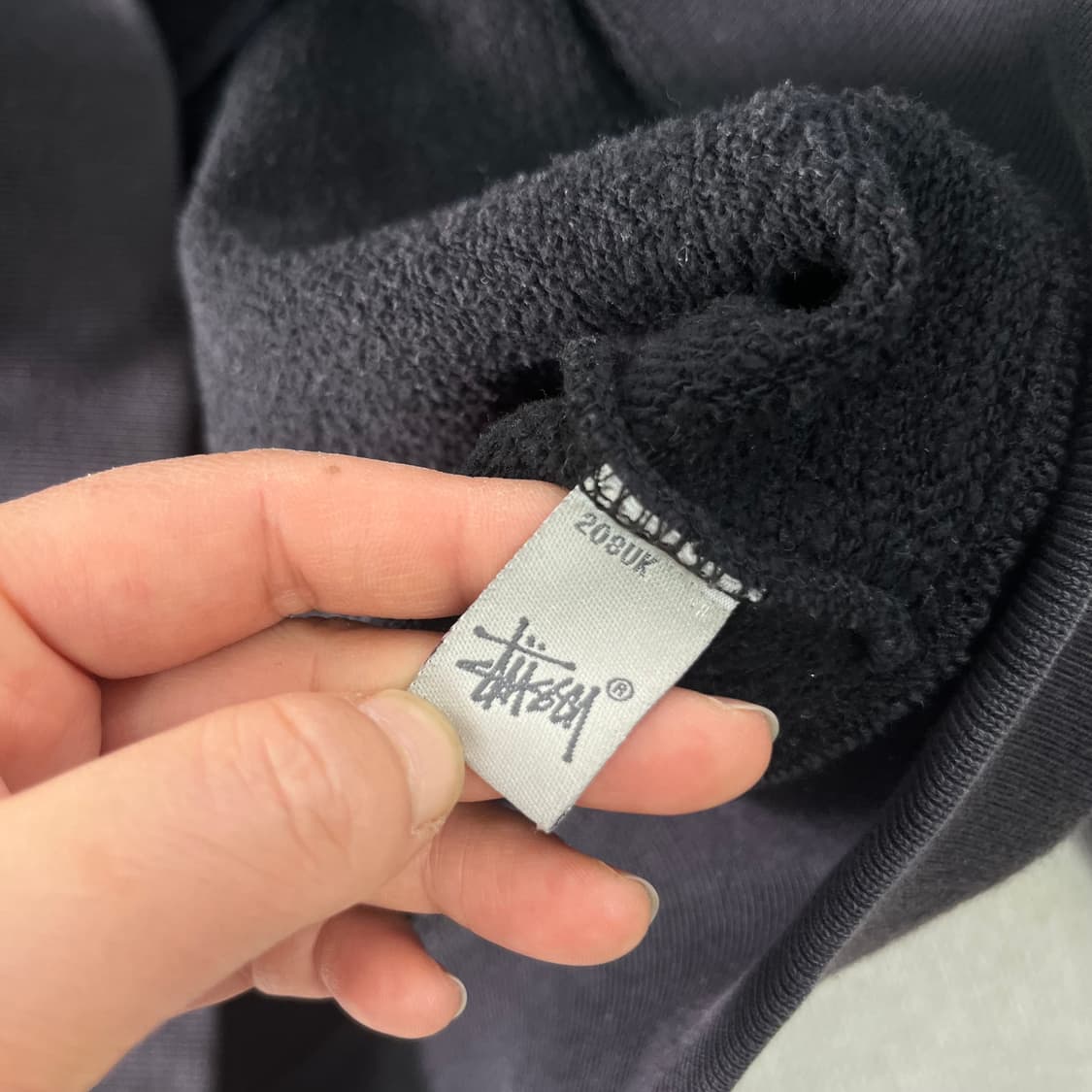 100 스투시 어센틱 올드스쿨 스펠로고 후드집업 상품이미지9