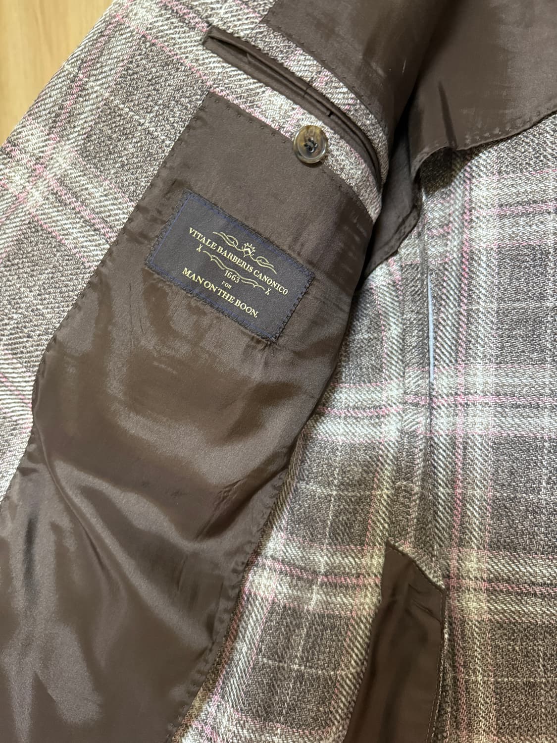 맨온더분 까노니코 체크 자켓 48사이즈 상품이미지5