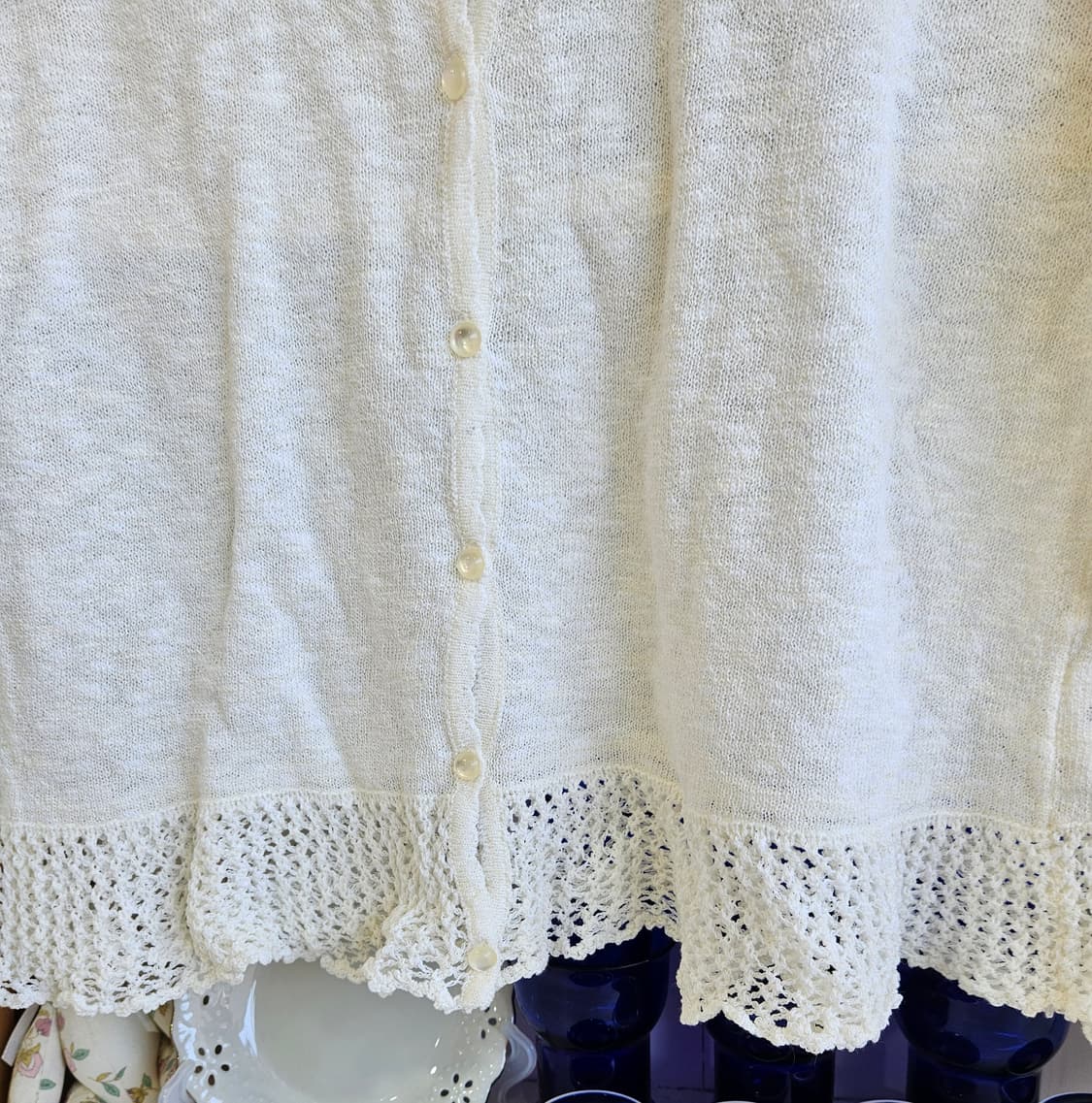 플라워 레이스 니트 가디건 상품이미지4