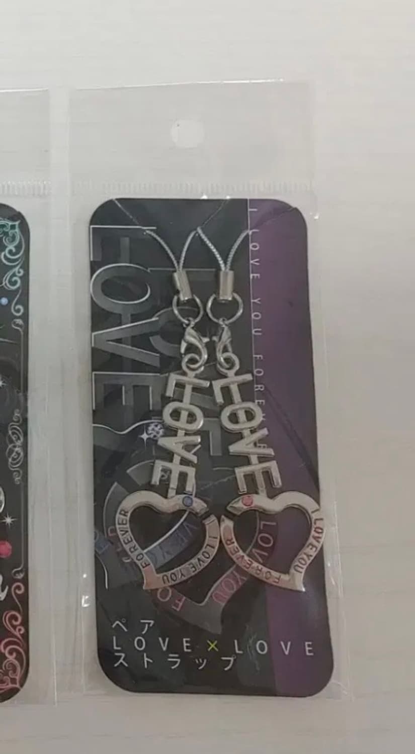 레트로 고전 하트 커플 우정 키링 스트랩 상품이미지1