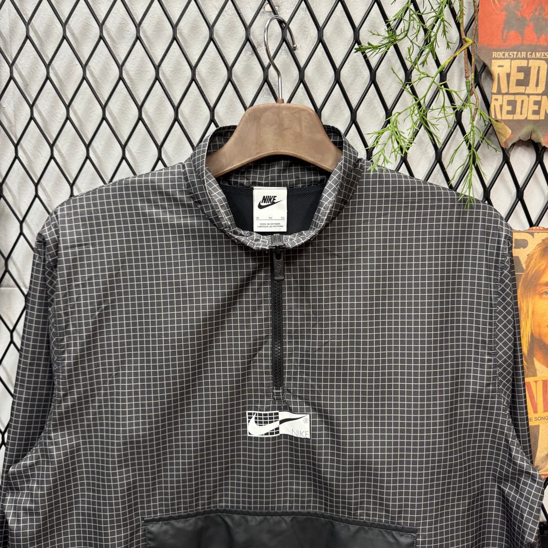 나이키 하프 집업 아노락 전면 빅포켓 포인트 그레이 상품이미지3