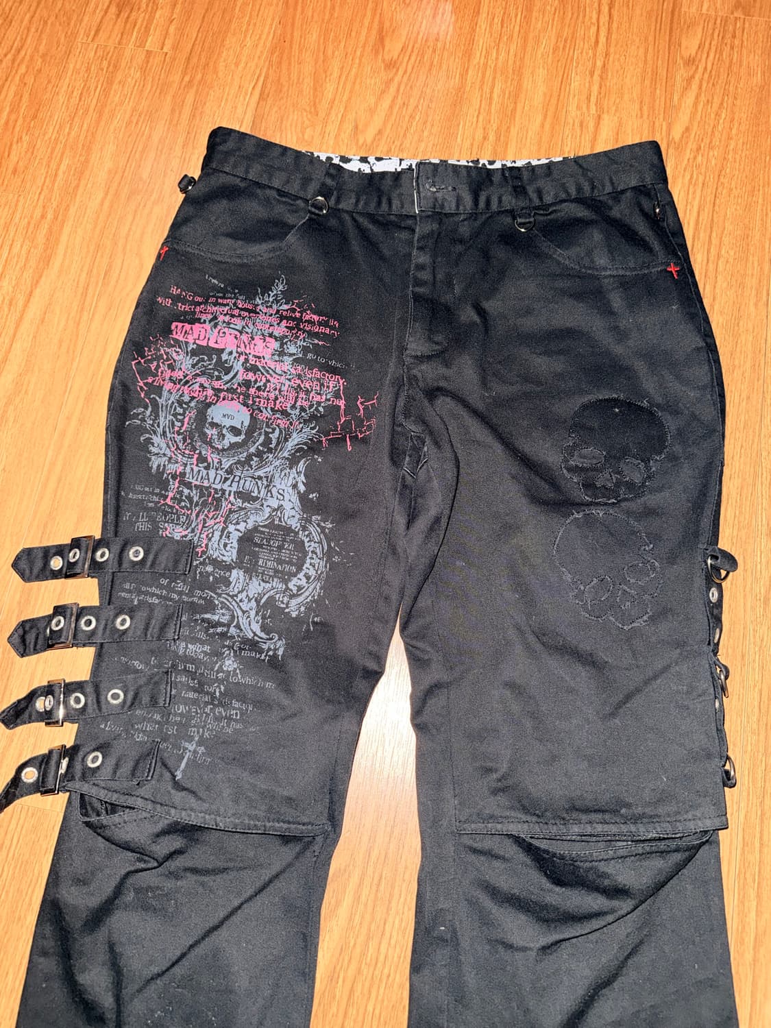 매드펑크 로우라이즈 부츠컷 디테일 팬츠 상품이미지1