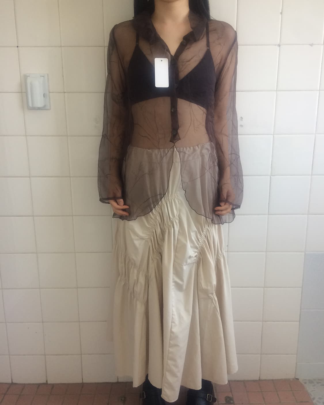 Shirring point long skirt 상품이미지5