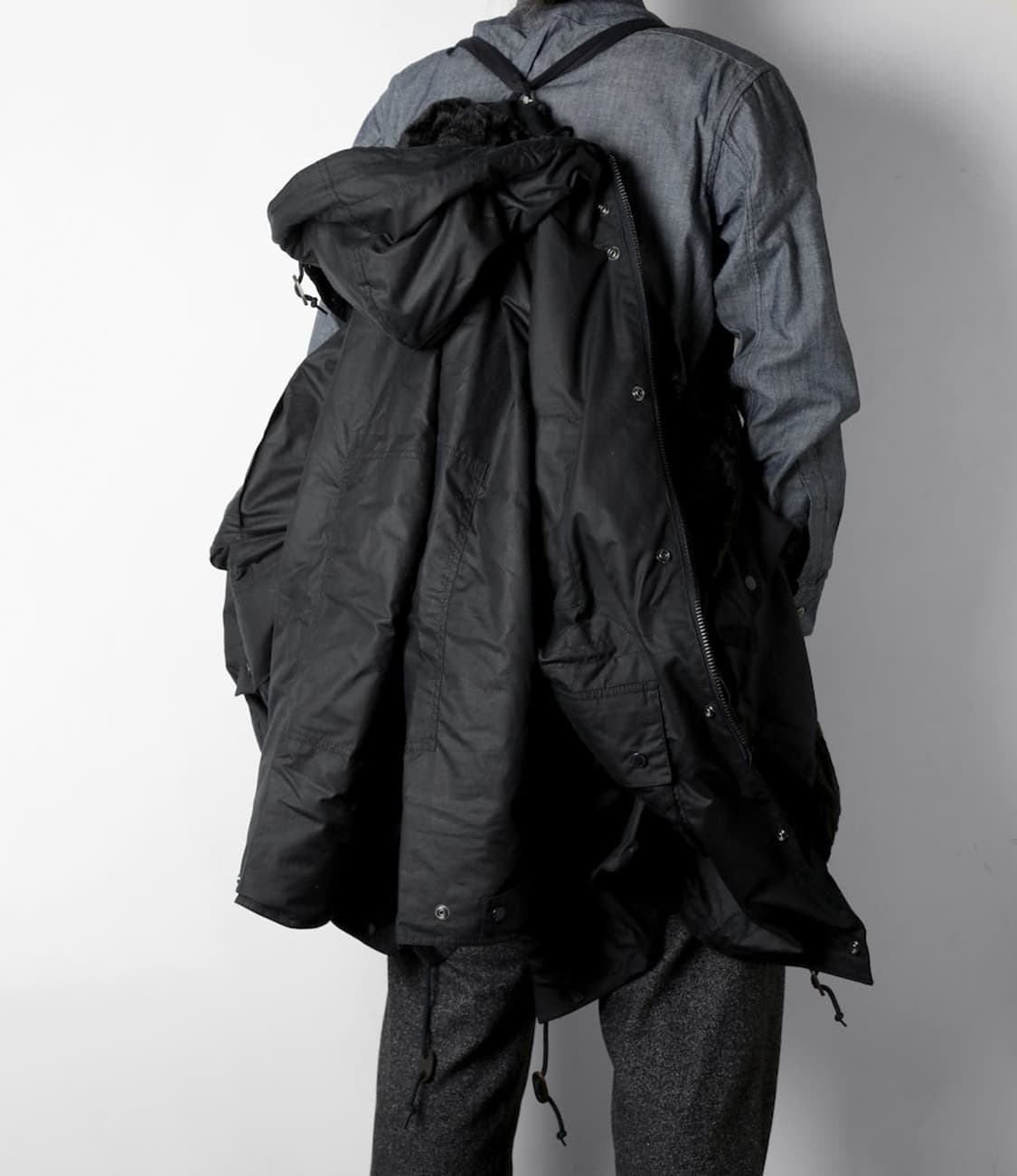 바버 x 엔지니어가먼츠 하이랜드파카 xl 판매합니다 상품이미지3