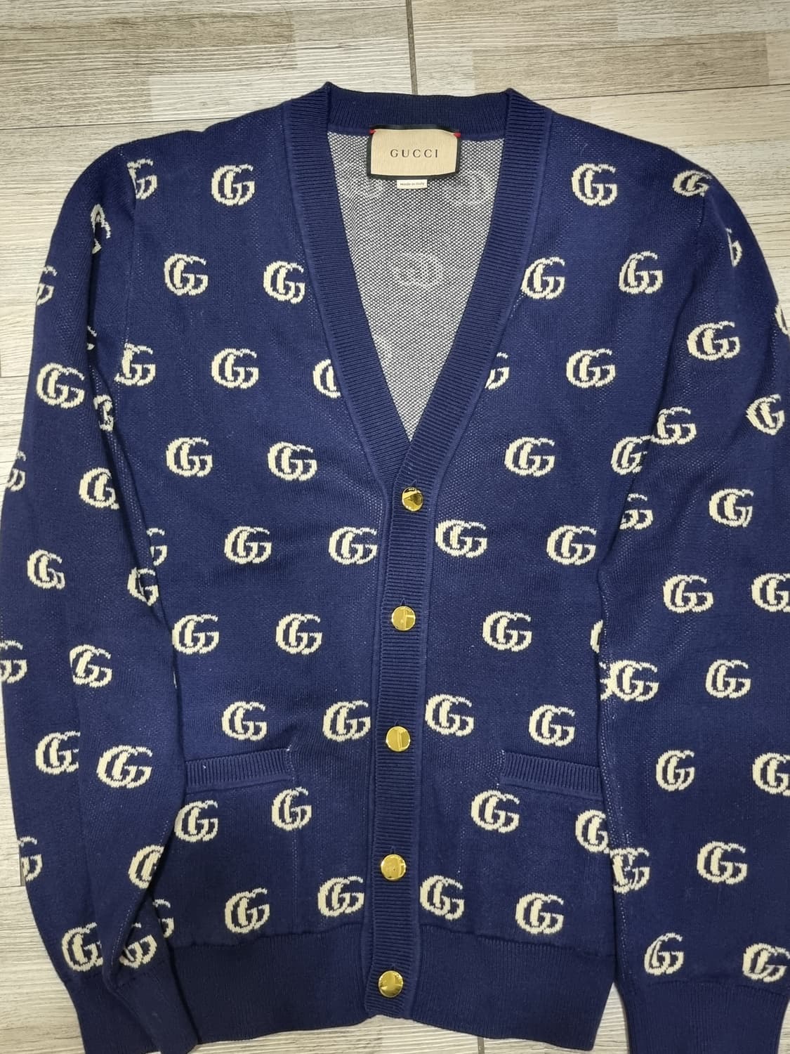 [L] 구찌 GG 자카드 금장 전재준가디건 상품이미지1