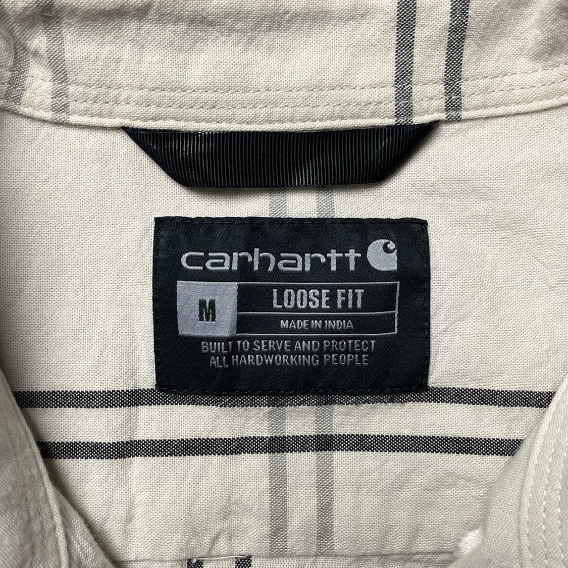 CARHARTT 칼하트 아이보리 체크 다운버튼 반팔 워크셔츠 A01080 상품이미지9