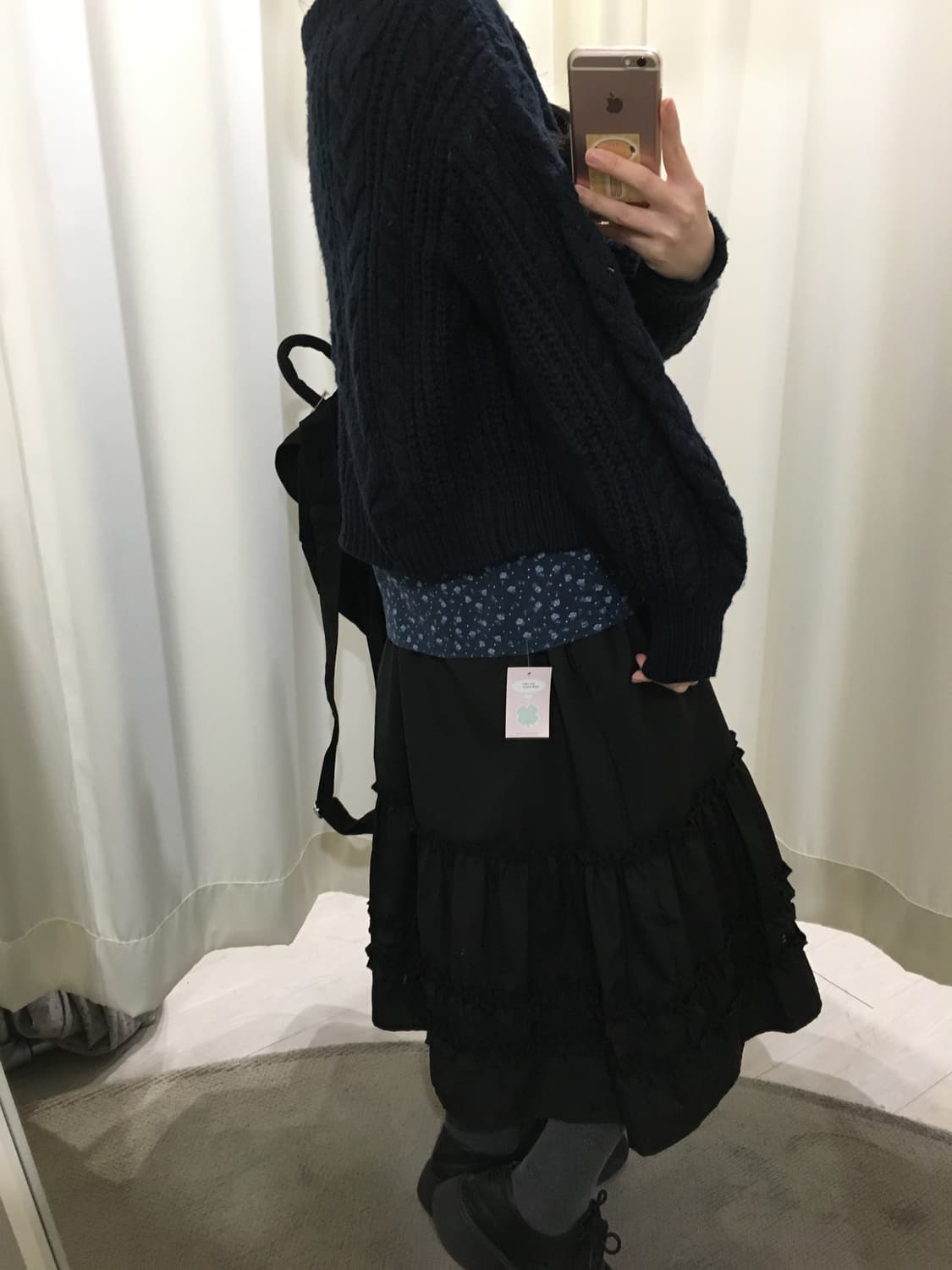 포켓 네이비 가디건 상품이미지6