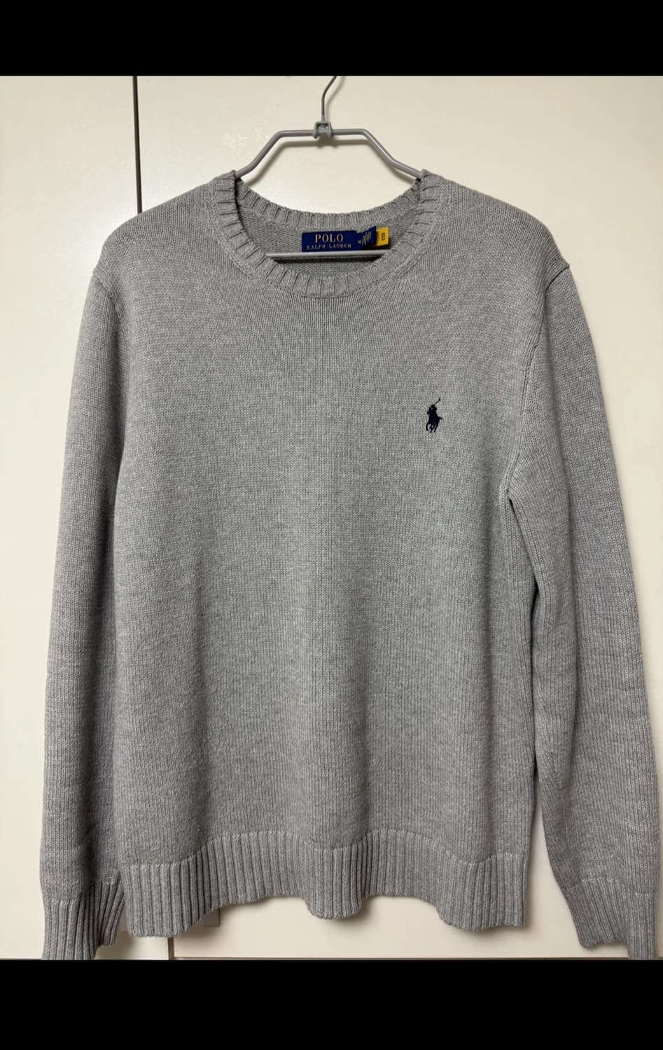 폴로 랄프로렌 코튼 니트 그레이 M(100~105) 상품이미지1