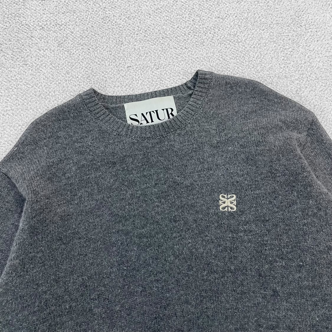 세터 Satur 더블린 언발란스 캐시미어 블랜드 니트 그레이 상품이미지2