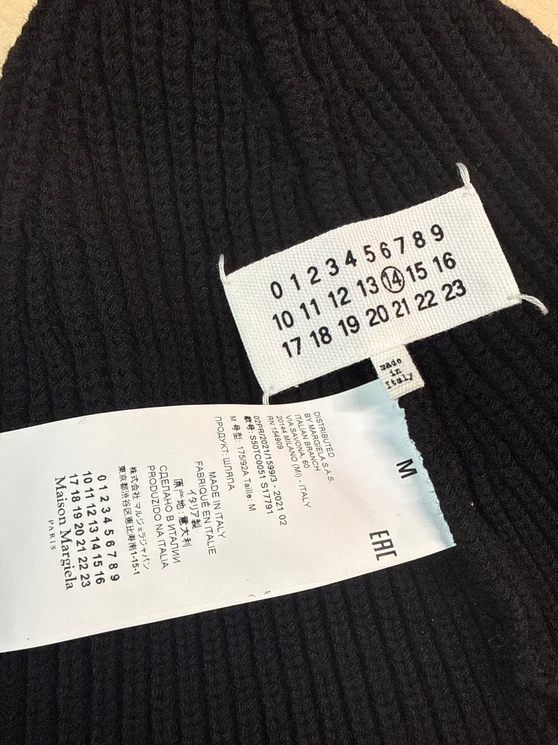 마르지엘라 스티치 비니 블랙 M 상품이미지3