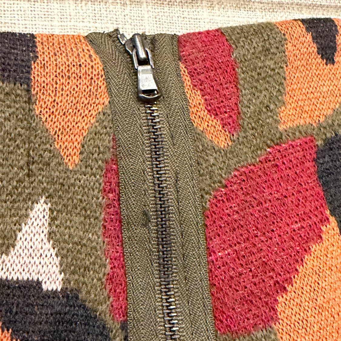 질바이질스튜어트 울/마 패턴 미니스커트 M 오렌지 상품이미지4