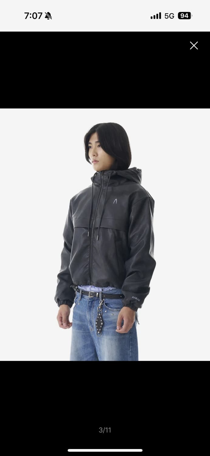아캄 레더 푸퍼 자켓 Leather Puffer Jacket Black 상품이미지3