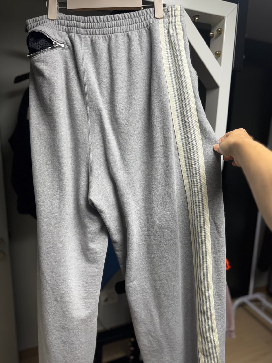 니들스 x LHP H.D. 트랙 팬츠 코튼 저지 그레이 PU1625 상품이미지3