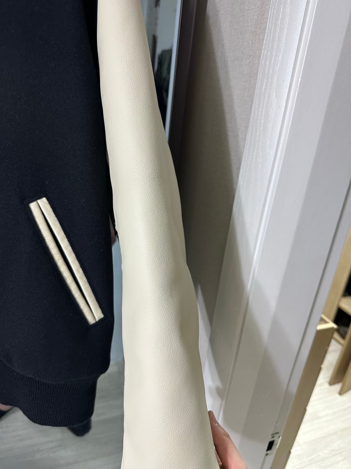 유니폼브릿지 x 골든베어 바시티자켓 블랙 (XL) 상품이미지5