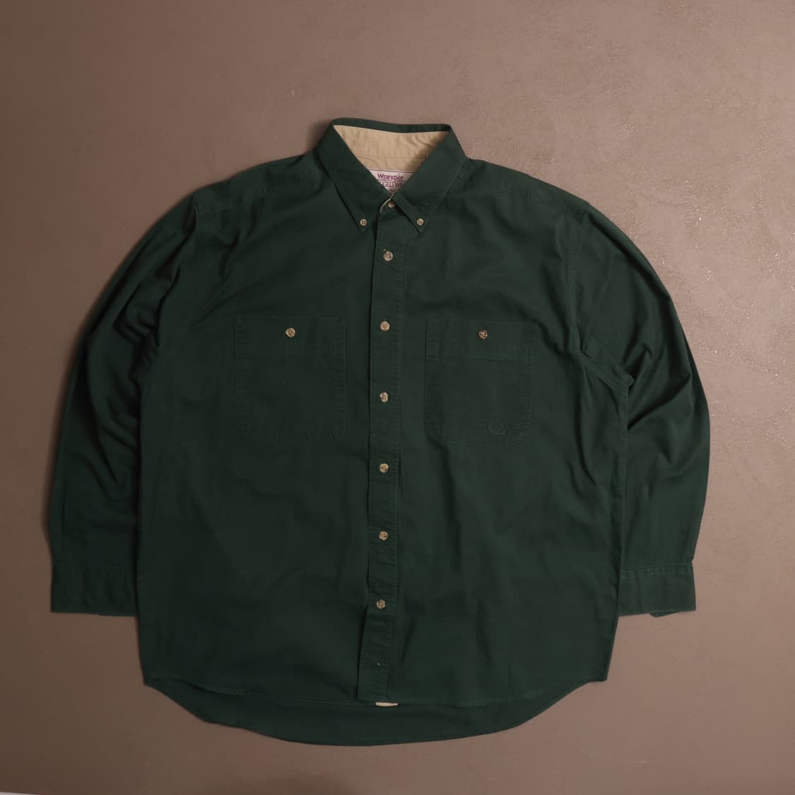 랭글러 딥그린 로고 워크셔츠 A1733 상품이미지1