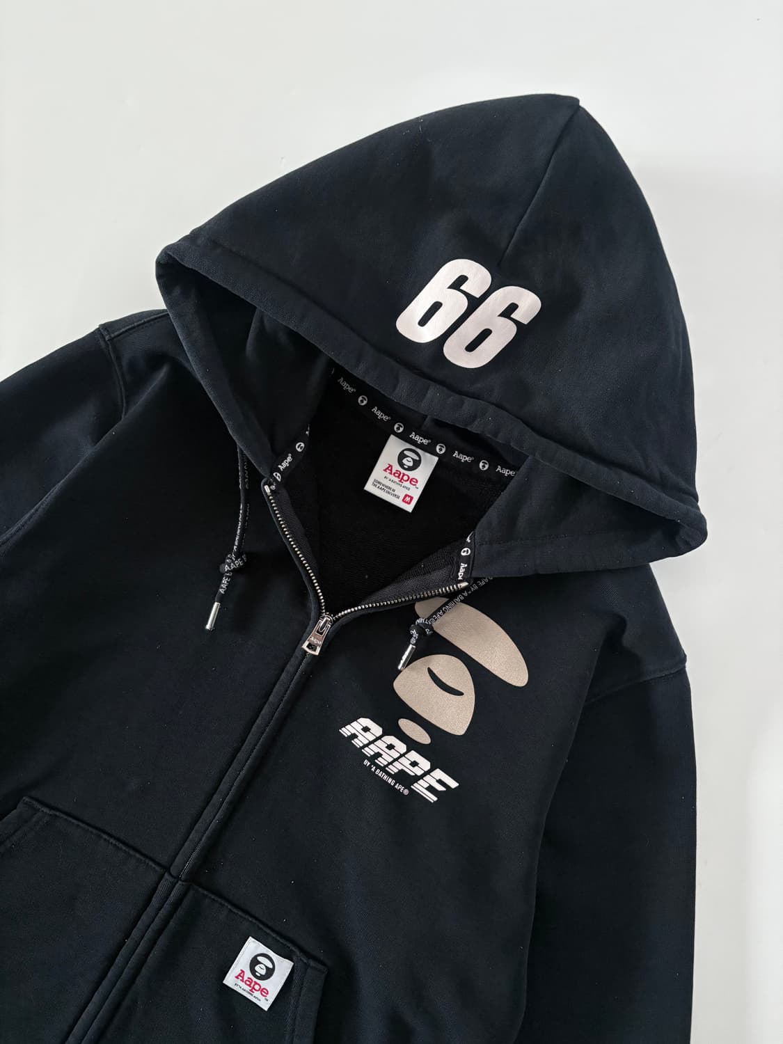 Aape 에이프 블랙컬러 후드집업 상품이미지3