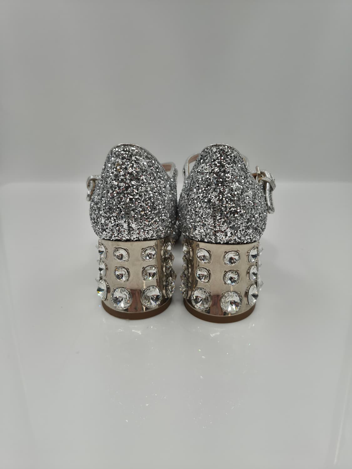 미우미우 글리터 크리스탈 펌프스 구두 상품이미지4