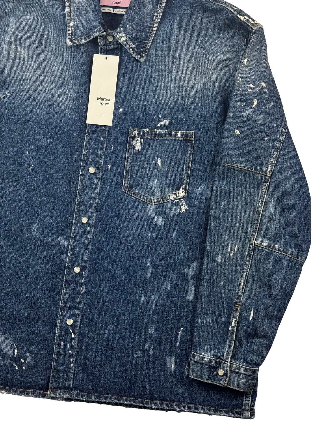 마틴로즈 페인트 이펙트 오버 셔츠 자켓 상품이미지5