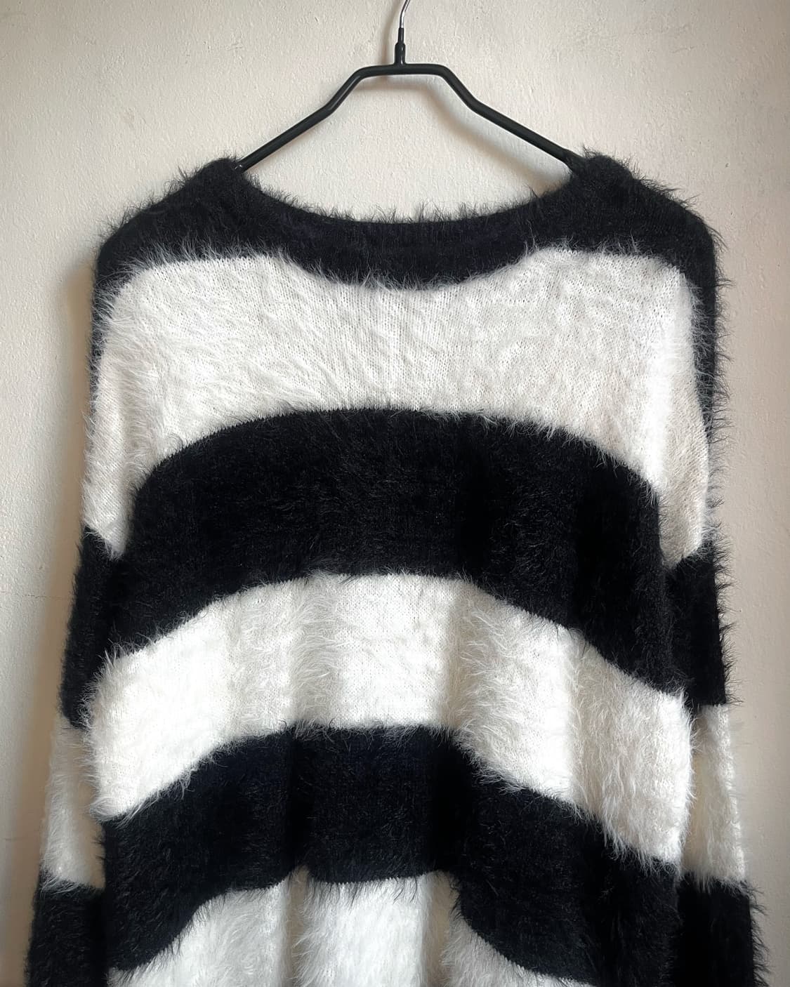 RAGTAG ラグタグ Hairy Stripe Fur Sweater 상품이미지4