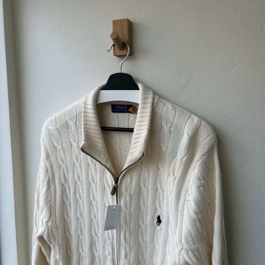 16451 - 폴로 랄프로렌 화이트 케이블 니트 집업 상품이미지1