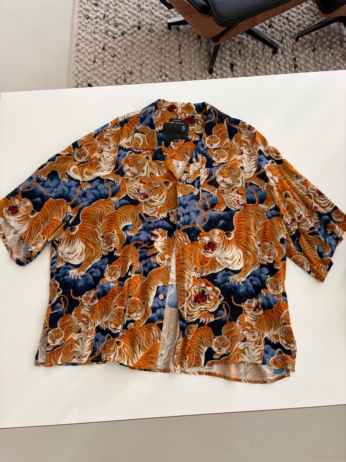 r13 오렌지 타이거 셔츠 L사이즈 상품이미지1