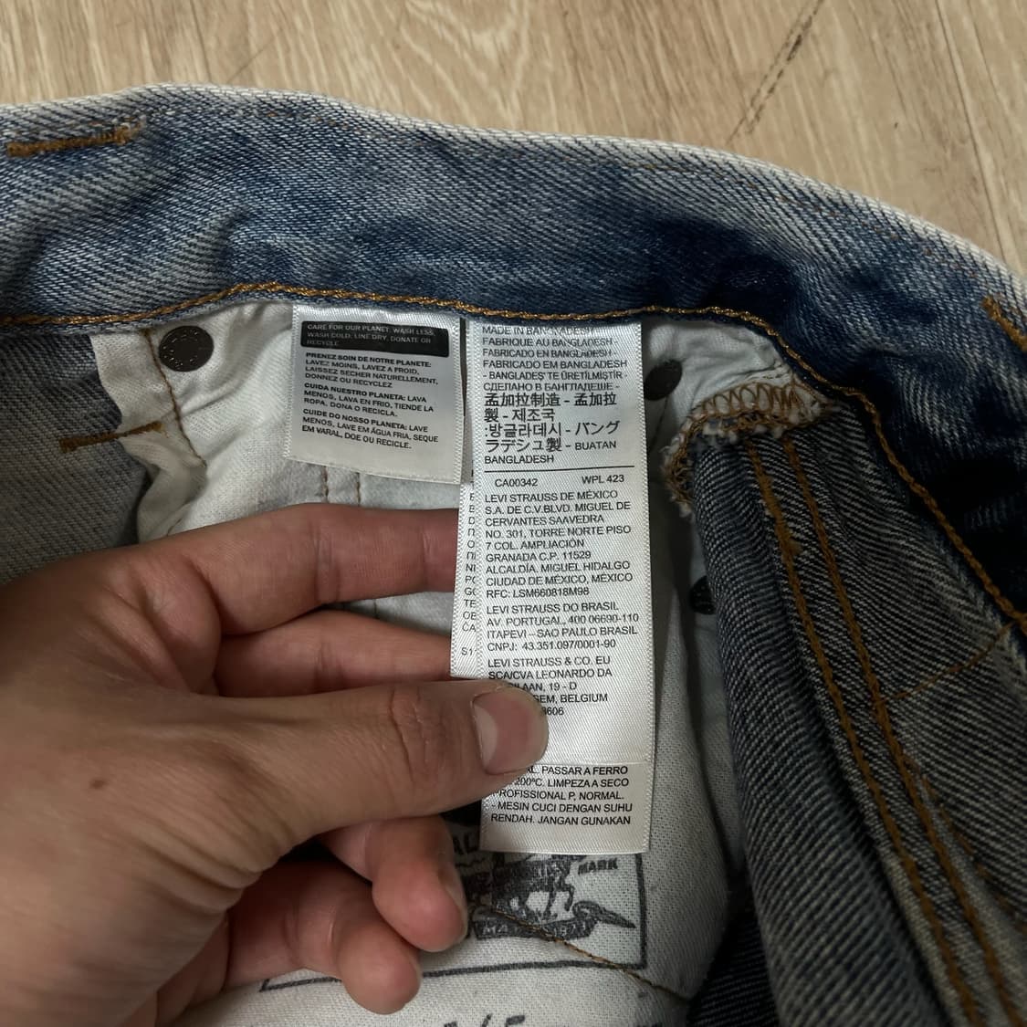 리바이스 아이스워싱 데님 반바지 30  상품이미지7