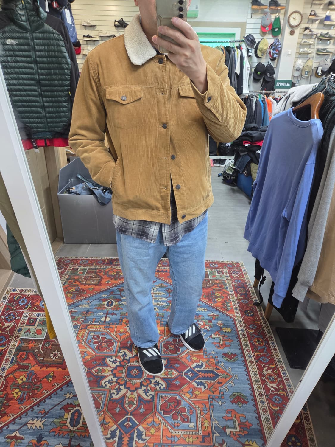 디키즈 빈티지 셰르파 누빔 코듀로이 트러커자켓 xl 상품이미지7