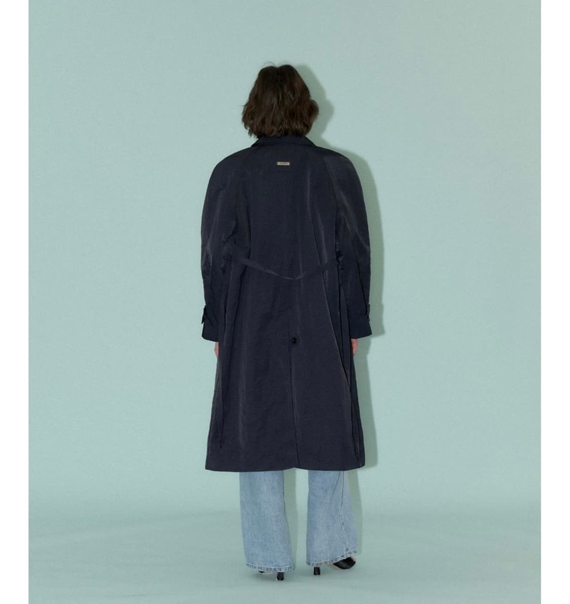 포에토 트렌치 코트 네이비 상품이미지6
