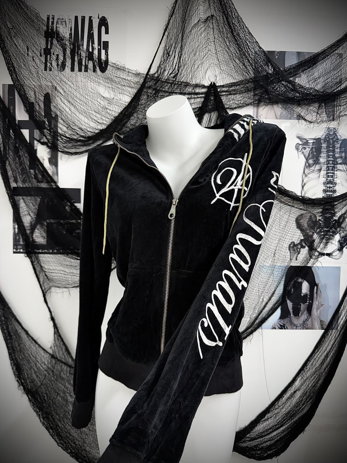 Gold 24karats diggers velvet hood zipup 상품이미지4