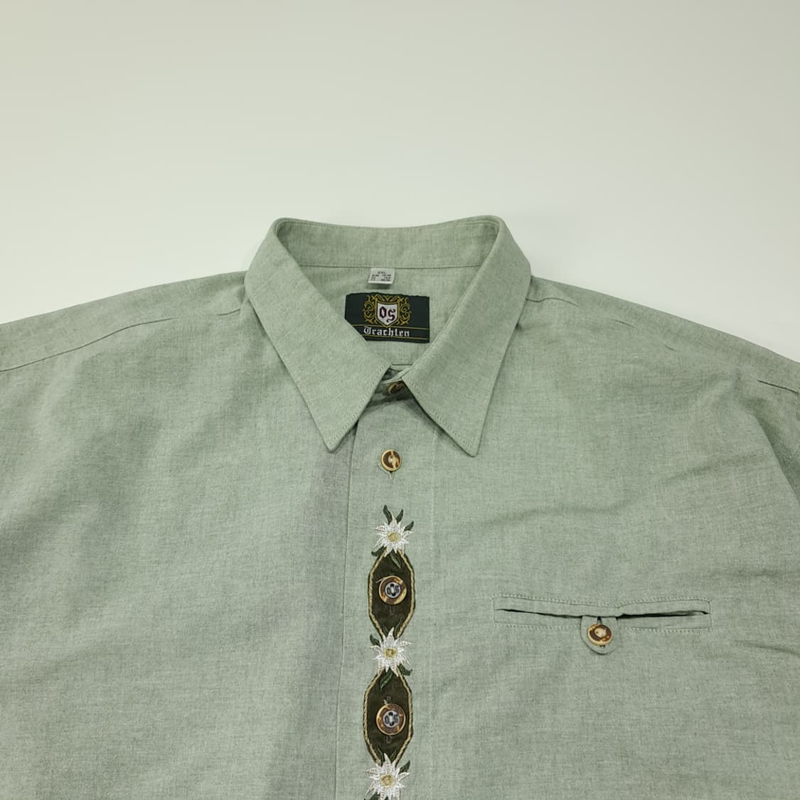 CL742 2XL OS 90s 독일 트라흐텐 바바리안 알펜 셔츠 남방 상품이미지2