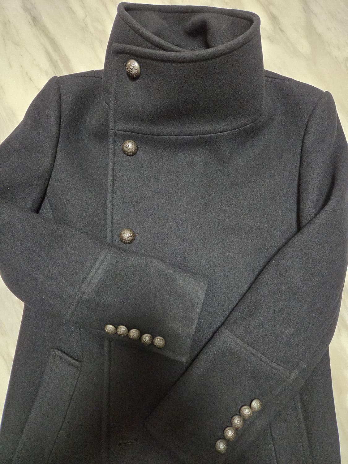 타임옴므 하이넥 싱글 코트 상품이미지4