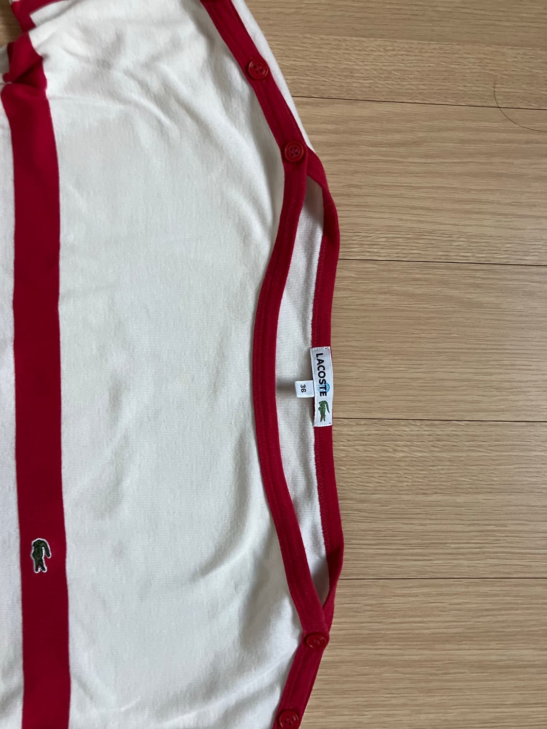 라코스테 스트라이프 면티 상품이미지2