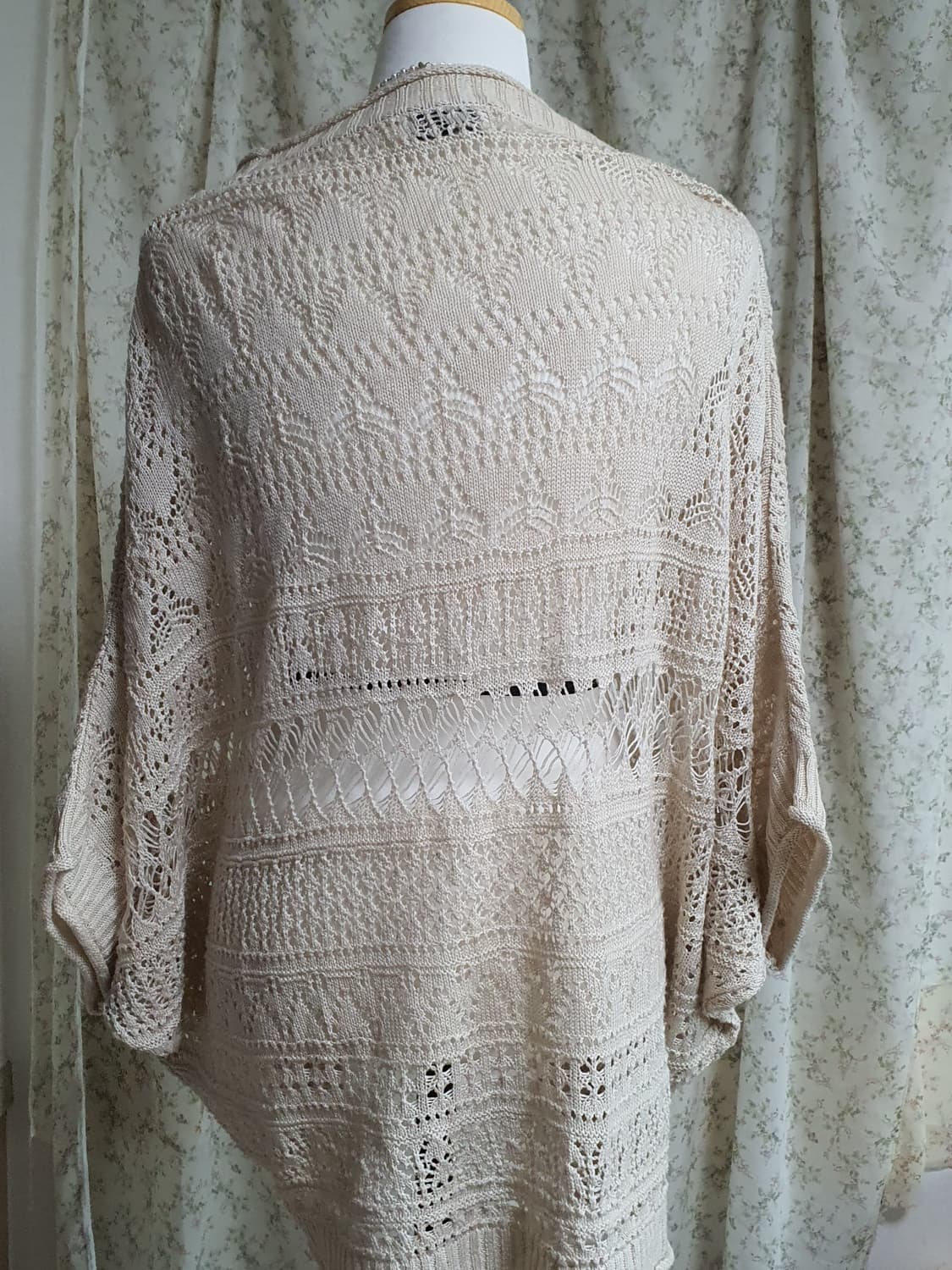 [일본빈티지] 아이보리 펀칭 니트 가디건 숏 Free 상품이미지5